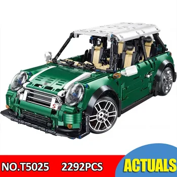 1:10 2292PCS MOC MINI Cooper Modelo de Carro lectroplated de Metal de Construção de Bloco de Tijolo Ajuste 10242 Brinquedos Educativos Dom Crianças