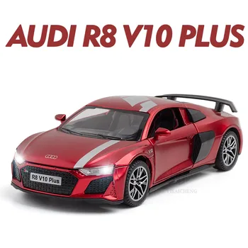 1:32 Audi R8 V10 Plus Liga De Modelo De Carro Diecasts&Veículos De Brinquedo De Carro Esporte Puxar De Volta Educacional De Simulação De Brinquedos Para As Crianças Presentes
