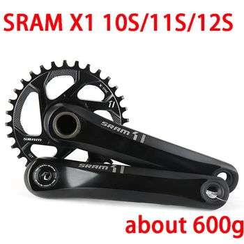 100% Original SRAM FC X1 1400 MTB Bicicleta Pedaleira 10 11 12 Velocidade Compatível Vela Pé de 32T 175mm Preto GXP