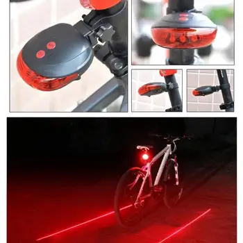 100LM DIODO emissor de Bicicleta de Montanha de Lanternas de Segurança do Laser Aviso de Bicicleta as Luzes de 7 Modelo MTB Bicicleta Lanterna Acessórios da Bicicleta 
