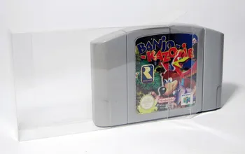 100pcs um monte Claro Cartucho Transparente Protetor para jogos N64 Cartão de Plástico PET Caso Caixas