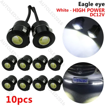 10pcs Inversa Sensor Laser Olho de Águia 7W 12V DRL LED Auto, luz de Nevoeiro Carro Luzes Diurnas para a Toyota, Renault, Opel, BMW LADA