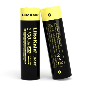10pcs/LOT LiitoKala Lii-31 DE 18650 3,7 V 3100mA de lítio-íon 35A bateria de Alta capacidade Para cigarros Eletrônicos.