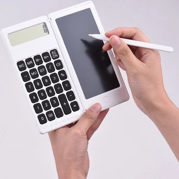 12 Dígitos Calculadora Portátil e LCD Escrever Tablet bloco de Desenho Digital Visor com Caneta Stylus Botão Erase Função