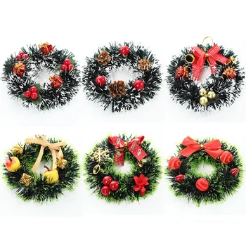 12cm de Natal, Grinalda de Natal de Porta Garland Pingente de Ornamentos Feliz Natal Decorações para a Casa Navidad 2023 Feliz Ano Novo 2024