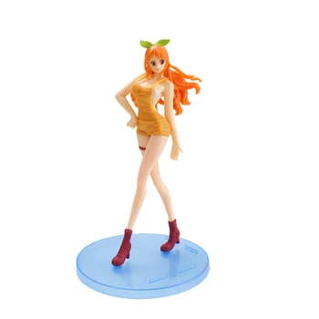 17CM de Anime One Piece Estatueta de Pé Nami Figura de Ação Artesanais Ornamento Colecionáveis PVC Modelo de Boneca de Brinquedo Decoração do Carro de Presente