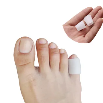 2/4/6pcs de Gel de Silicone Proteção do Dedo do pé de Manga Pedicure Dedo mínimo do Tubo de Calos, Bolhas de Corretor de Joanete Pinkie Protetor