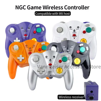 2.4 G sem Fio Gamepad para o Jogo de Nintendo Host NGC Gamecube Joypad sem Fio para Wii U Controlador de Jogo de Acessórios