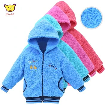 2021 novo estilo de inverno do bebê manga longa coral do fleece do hoodie da jackest meninas warm coats meninos crianças roupas de moda kidswear roupas