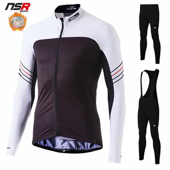 2022 Homens Coreia do NSR esportes ciclismo de Inverno Térmico de Lã de jersey Mountain Bike jersey Bicicleta Camisa de manga longa blusa Top desgaste