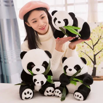 25-40Cm Mãe E o Filho Panda brinquedos de Pelúcia, Brinquedos de Pelúcia Panda Kawai Boneca Macio Travesseiro Brinquedo infantil Presente de Natal a Qualidade É Boa