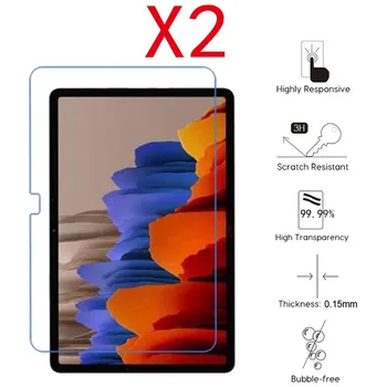 2Pcs Tablet Vidro Temperado Protetor de Tela Capa para Samsung Galaxy Tab S7 T870/T875 Completa Cobertura Anti-riscos Tela