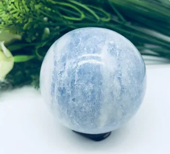 3-8cm Natural de Cristal Azul Celestite BOLA ESFERA de Cristal de CURA+suporte
