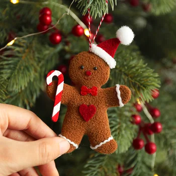 3 Pcs Decorações De Natal Gingerbread Man Boneca Xtmas Enfeite De Árvore De Enforcamento Pingentes Em Casa As Crianças De Natal De Ano Novo Dons 2023