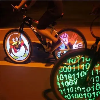 3D Bicicleta Falou Luzes LED 21 Tipos Padrão Personalizado Motocicleta, Bicicleta Roda Faixa de Animação luz Por Mais de 26