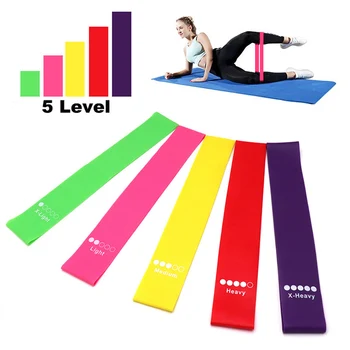 5 Nível de Yoga alça de Crossfit Faixas de Resistência Portátil Treino de Fitness de Equipamentos de Formação de Goma de Exercício Mulheres de Esportes Anel de Ginásio