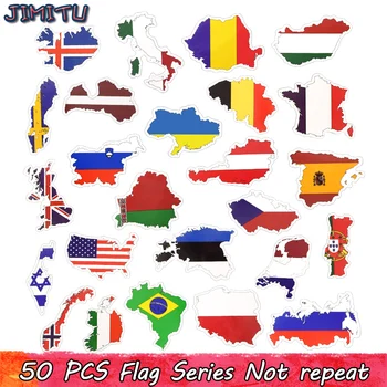 50 Países Bandeira Nacional Adesivo de Brinquedos para Crianças de Futebol Fãs de Futebol Adesivo Decalque Scrapbooking caso de Viagens Laptop Adesivos