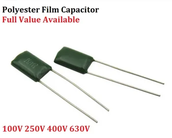 50PC filme de Poliéster capacitor 2A563J 2A683J 2A823J 2A104J 100V 630V 2J222J 2J152J 0.0/0.00/1.5/2.2/56/68/82/100/NF/UF