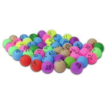 50pcs/pack de Entretenimento Colorido Bolas de Ping-Pong Com o Número Bola de Tênis de Mesa De Jogo de Loteria Anúncio
