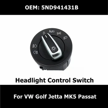 5ND941431B Acessórios para carros Farol Interruptor de Controle Para VW Golf Jetta MK5 GTI MK6 Passat B6 B7 CC Touran Caddy Tiguan Chrome