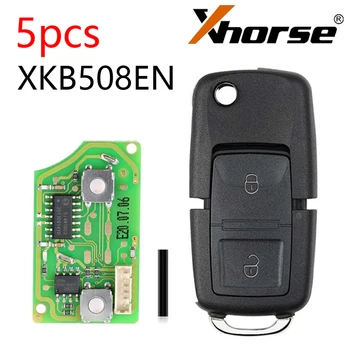5pcs/monte Xhorse Universal VVDI Fio Controle Remoto XKB508EN Chave do Carro Não Transpponder Chip para VVDI Ferramenta-Chave