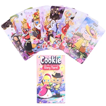 78pcs/set Novo Cookie História de Cartão de Tarô Impermeável Durável Casa de Jogo de Tabuleiro Acessórios