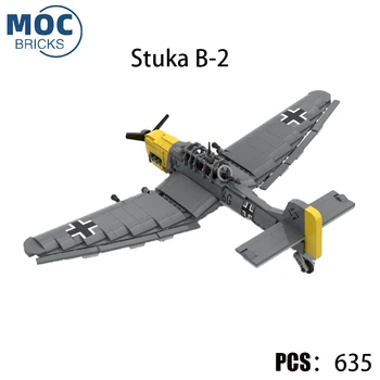 A II guerra, Aviões Militares Série NOS Stuka B-2 do Avião de Transporte de Montagem do Modelo de Bloco de Construção DIY Crianças Puzzle Brinquedo Presentes