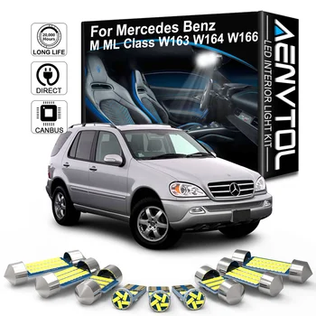 AENVTOL Veículo LED Luzes do Interior do Canbus Para a Mercedes Benz Classe M ML W163 W164 W166 AMG Auto Tronco Lâmpadas Acessórios Kits de