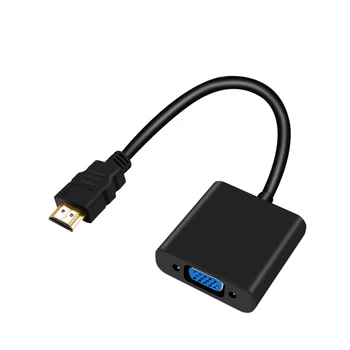 Anmck HDMI Para VGA Conversor Digital Cabo de extensão Cabo de Adaptador de Vídeo Conector de 1080P Áudio, Acessórios para Cabos, Adaptadores de