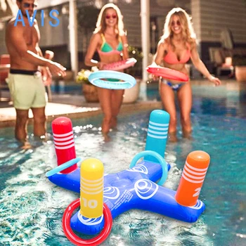 AVIS Inflável Ring Toss Piscina Brinquedos Multiplayer de Água Flutuante Divertir Jogando Carnaval Curso de Obstáculo Brinquedos de Jogos de Verão
