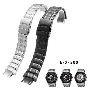 Aço inoxidável Pulseira Para Casio EDIFICE EFX-500D EFX500D EFX-500 Smartwatch de Metal de Alta Qualidade a Faixa de Relógio de Pulseira Correia