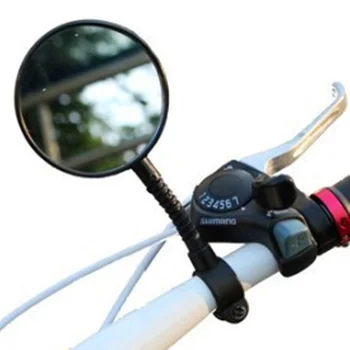 Bicicleta Espelho Retrovisor Qualidade De Guidão De Bicicleta Flexível Traseiro Espelho De Vista Traseira Ciclismo Espelho Acessórios Da Bicicleta