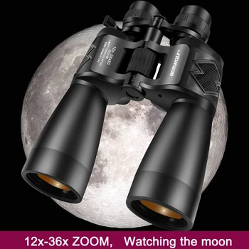 Borwolf 12-36X60 Alta Ampliação HD Profissional de Zoom Binóculos 12-36 vezes Telescópio de Luz de Visão Noturna