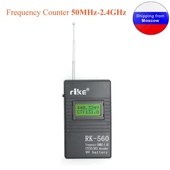 Contador freqüência RK-560 50MHz-2.4 GHz Portátil Frequência Testador RK560 DCS CTCSS Rádio Medidor