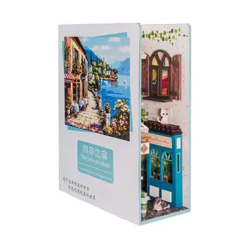 DIY Livro Recanto de Prateleira 3D Inserir Kits Com Música Leve PAISAGEM da Ilha Aparador de Construção do Modelo em Miniatura de Mesa de Decoração do Quarto de Brinquedos Presentes