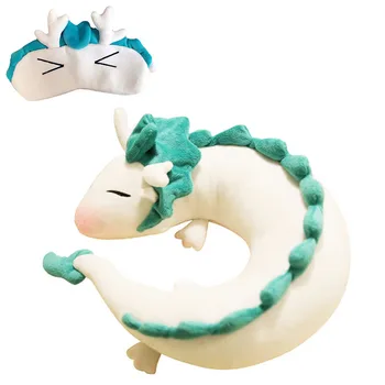 Dragão De Pelúcia Almofadas De Miyazaki Hayao A Viagem De Chihiro Brinquedo Boneco Bichinho De Pelúcia Haku Dinossauro Almofada De Pescoço De Viagem Cosplay Adereços Presente De Fã