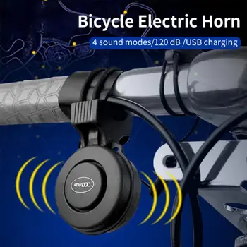 Eletrônico recarregável Campainha de Bicicleta MTB Bicicleta Chifre Impermeável de Carregamento USB 1 e 4 Modos de Som Bicicleta Elétrica Anel Acessórios