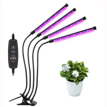 Espectro completo Phytolamps LED Cresce a Luz DC5V USB área de Trabalho Clipe Fito Lâmpadas de Temporização de Escurecimento Para as Plantas, Flores Crescem Caixa