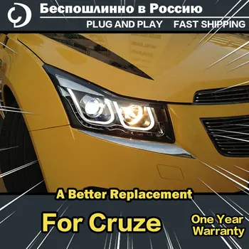 Faróis para Chevrolet Cruze 2008-2015 Limousine Hatchback de Baixo do Feixe do Feixe de Alta Projetor Lente Bifocal Acessórios Automotivos