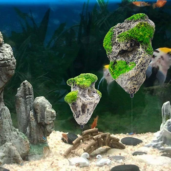 Flutuante Rock Suspenso De Pedra Artificial Decoração Do Aquário Dos Peixes Do Tanque De Decoração Flutuante De Pedra-Pomes Voando Rock Ornamento
