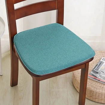 Forma em ferradura Almofada Cadeira de Jantar Chinês de Linho Removível e Lavável, antiderrapante Engrossar Esponja Quatro Estações Universal Cadeira de Almofada