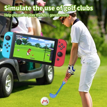 Golfe Apertos De Clubes 2 Peças Conjunto Compatível Com Mario Golf Super Corrida Para O Nintendo Interruptor De Alegria Pad Apertos