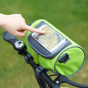 Grandes Sacos de Bicicleta Guiador Frente do Tubo Impermeável Moto Saco do Telefone de tela de Toque Pack Para o Aluno Mulheres Garota de Acessórios de Ciclismo