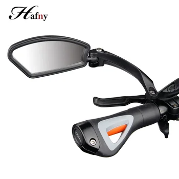 Hafny Bicicleta Guiador de Lado a Segurança Espelho Retrovisor Bicicleta de Aço Inoxidável Len Ponto Cego Espelhos MTB Flexível Espelho de Vista Traseira