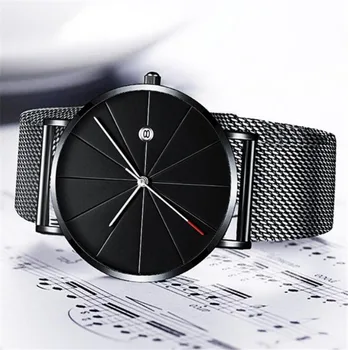 Homens simples do Relógio de 2021 Malha de Aço Inoxidável Banda Relógios de Quartzo Clássico Data de relógio de Pulso de Luxo Casual Masculino Relogios