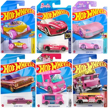 Hot Wheels-De-Rosa Série De Barbie Extra Barbie Sonho Campista 1:64 De Metro Die-Cast Brinquedo Fundido De Liga De Carro Colecionadores De Toy Modelo Dom Crianças