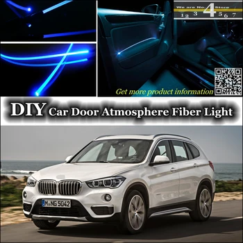 interior de Luz Ambiente Tuning Atmosfera de Fibra Óptica de Banda Luzes Para o BMW X1 E84 F48 Dentro da Porta Painel de iluminação de luz EL Não