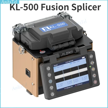 JILONG KL-500 Fibra Óptica Fusão Splicer Núcleo de Alinhamento de FTTH (fibra Óptica Splicing Máquina de Fast-splicing 8s Rápido-aquecimento 18s