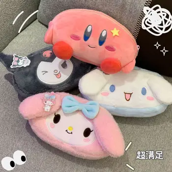 Kawaii Sanrioed Kuromi Minha Melodia Cinnamoroll Kirby Bonito Dos Desenhos Animados Do Luxuoso Caneta, Saco Grande Capacidade De Caixa De Papel De Carta Menina Coração De Presente