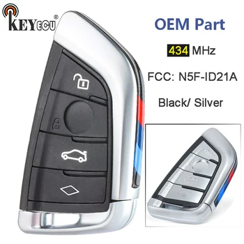 KEYECU 434MHz NCF2951/ 49 Chip FCC: N5F-ID21A BDM OEM Smart Remote Chave do Carro Fob para o BMW Z4 G20 G30 G32 G11 G15 G29 Prata/ Preto
